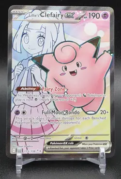 Lillie's Clefairy EX Full Art Holo Card 173/159 Sv09 Journey Together - Image 1