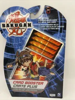 BAKUGAN BATTLE BRAWLERS CARD BOOSTER PACK 3 ABILITY/2 METAL SPIN MASTER 2008 New - Image 1