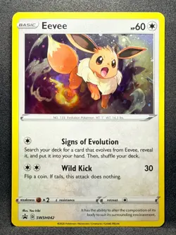 Eevee Holo Promo SWSH: Sword & Shield Promo Cards SWSH042 NM - Image 1