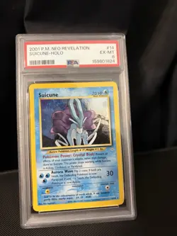 Pokemon TCG Suicune Holo Rare Card 14/64 Neo Revelation PSA 6 EX-MT - Image 1