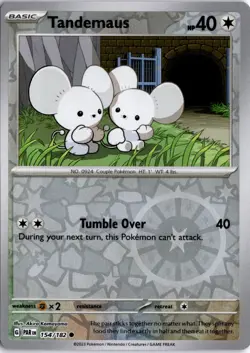 Tandemaus Reverse Holo SV04: Paradox Rift 154/182 Pokemon Card TCG - Image 1