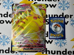 JUMBO Pikachu Vmax Oversized Promo Card SWSH286 Full Art Holo Pokemon *1a - Image 1