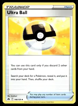 ULTRA BALL 146/159 UNCOMMON CROWN ZENITH POKEMON - Image 1