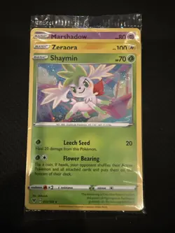 Shaymin 015/185 Cosmos Holo SEALED Pokemon Card With Zeraora And Marshadow - Image 1