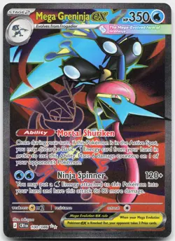 Mega Greninja ex 100/086 Ultra Rare Chaos Rising Pokemon Holo Near Mint - Image 1