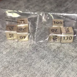 Pokemon TCG Gold Damage Counter D6 CCG Dice Set, Numbered, 6-Pack - Image 3