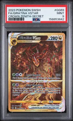 Pokemon Giratina VSTAR Secret Rare Full Art Holo Crown Zenith GG69/GG70 PSA 9 - Image 1