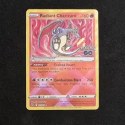 Radiant Charizard 011/078 – Pokemon GO – Radiant Holo Rare – Near Mint - Image 1