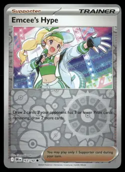 Emcee's Hype Destined Rivals 163/182 Common Reverse Holo Pokemon Near Mint - Image 1
