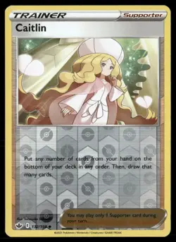 Caitlin Chilling Reign 132/198 Uncommon Reverse Holo Pokemon Near Mint - Image 1