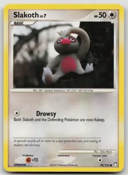 Pokemon Slakoth Common Mysterious Treasures 99/123 LP Yuka Morii - Image 1