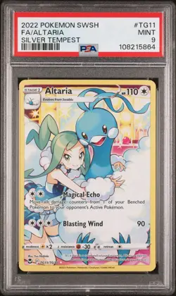 2022 POKEMON SWORD & SHIELD SILVER TEMPEST #TG11 FULL ART/ALTARIA PSA 9 - Image 1