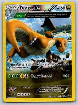 DRAGONITE 52/108 HOLO RARE ROARING SKIES POKEMON REVERSE HOLO LP - Image 1