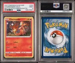 🌀 SWIRL 🌀 2021 POKEMON SWSH BLACK STAR PROMO #092 CHARMANDER-HOLO PSA 9 - Image 3