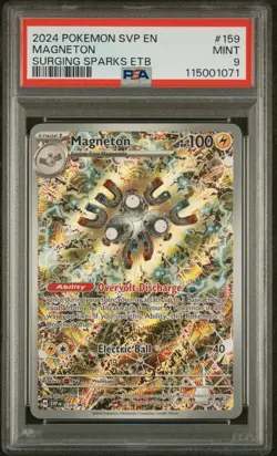 Magneton 159 Surging Sparks Elite Trainer Box Sv Black Star Promo Pokemon PSA 9 - Image 1