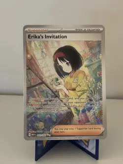 Pokemon TCG Scarlet & Violet Trainer Supporter Erika's Invitation 203/165 - Image 1