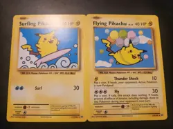 POKEMON FLYING PIKACHU 110/108 SURFING PIKACHU 111/108 SECRET RARE NM- GIFTS INC - Image 1
