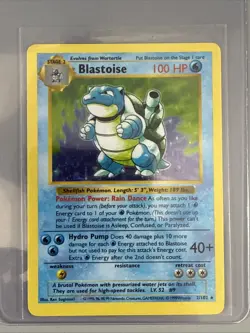 1999 Pokemon Shadowless Blastoise Holo Base Set 2/102 NM - Image 1