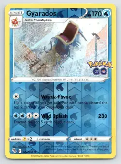 Pokemon Gyarados Pokemon GO PGO R REVERSE HOLO 022/078 NM - Image 1