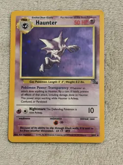 WotC Pokemon TCG Haunter 6/62 Fossil Holo Rare English Stage 1 50 HP - Image 1