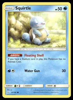 Squirtle 22/181 Common Team Up Pokemon Lightly Played - Image 1