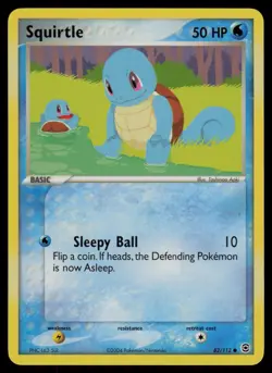 Squirtle 82/112 Common FireRed & LeafGreen Pokemon Lightly Played - Image 1