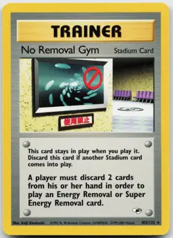 No Removal Gym 103/132 Rare Gym Heroes Pokemon Unlimited Lightly Played - Image 1
