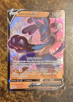 Lucario V 027/073 Full Art Ultra Rare - 2020 Champions Path Pokemon - Image 1