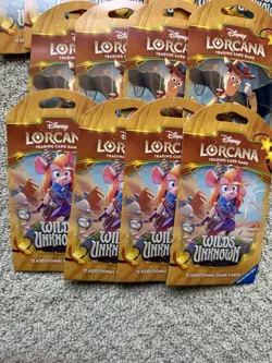 Disney Lorcana TCG Wilds Unknown Sleeved Booster Pack Lot of 15 🔥Quick Ship🔥 - Image 2
