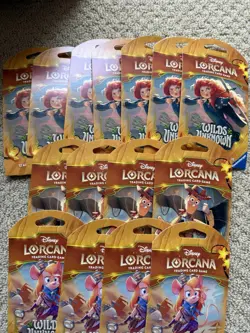 Disney Lorcana TCG Wilds Unknown Sleeved Booster Pack Lot of 15 🔥Quick Ship🔥 - Image 3