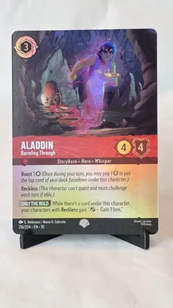 Disney Lorcana Aladdin Barreling Through 216/204 Epic Holo Whispers in the Well - Image 1