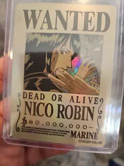 Nico Robin One Piece Wanted Dead or Alive Card OPC1202-TJL-07 Holo Foil - Image 1