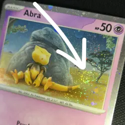 TAIL WHOLE SWIRL 🌀💫 BLEED Abra 063/165 SV 151 Cosmos Holo Promo Pokemon Card - Image 1
