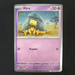 TAIL WHOLE SWIRL 🌀💫 BLEED Abra 063/165 SV 151 Cosmos Holo Promo Pokemon Card - Image 4