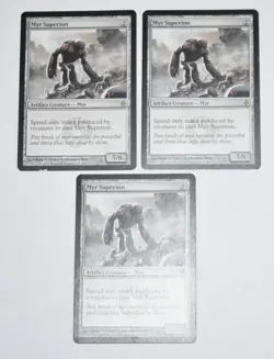 3X MYR SUPERION Artifact Creature NEW PHYREXIA Rare MAGIC GATHERING CARD - Image 1