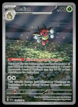 Pokemon Cards Ledian 144/142 Stellar Crown Illustration Rare NM *2 - Image 1