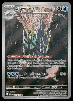 Pokemon Cards Clawitzer 141/132 Mega Evolution Illustration Rare NM *3 - Image 1