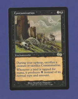 1998 Magic the Gathering - Contamination - Urza's Saga MTG - Image 1