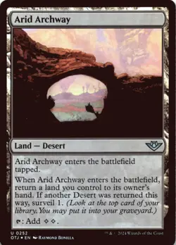 MTG Arid Archway Foil NM Outlaws of Thunder Junction Magic 252 - Image 1