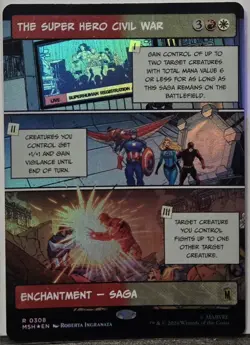 MTG The Super Hero Civil War (Borderless) 308 FOIL Marvel Super Heroes - Image 1