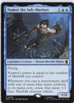 Namor the Sub-Mariner 69 Mythic Marvel Super Heroes Magic: The Gathering NM - Image 1