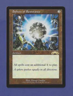 1998 Magic the Gathering - Sphere of Resistance - Exodus MTG - Image 1