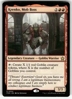 Krenko, Mob Boss 204 Rare Foundations Magic: The Gathering Near Mint - Image 1
