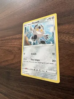 Galarian Meowth #112/185 Vivid Voltage Pokemon Card NM - Image 4