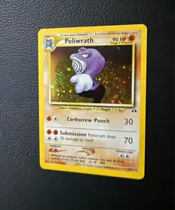 Poliwrath Neo Discovery 9/75 Ultra Holo Rare NM - Swirl Pokemon Card - Image 4