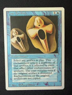 MTG Copy Artifact Revised Edition LP Blue Enchantment Vintage Magic Card 1994 - Image 1