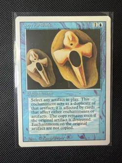 MTG Copy Artifact Revised Edition LP Blue Enchantment Vintage Magic Card 1994 - Image 2