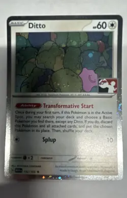 Ditto - (Cosmos Holo) 132/165 Prize Pack Series Cards Holo Pokemon - Image 1