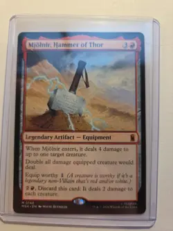 ~ Mjolnir, Hammer of Thor ~ NM ~ Marvel Super Heroes ~ MTG ~ - Image 1