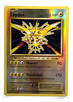 Zapdos Reverse Holo 42/108 Pokemon Card Evolutions 42/108 LP - Image 1